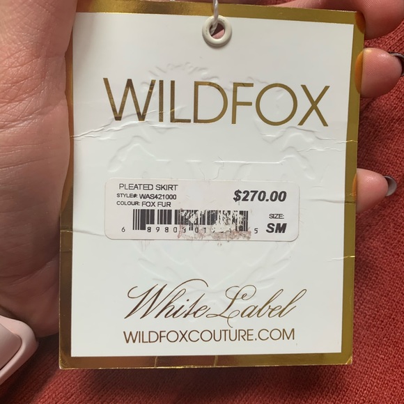 🦊Wildfox Couture Pleated Skirt Colour Foc Fur - Picture 4 of 4